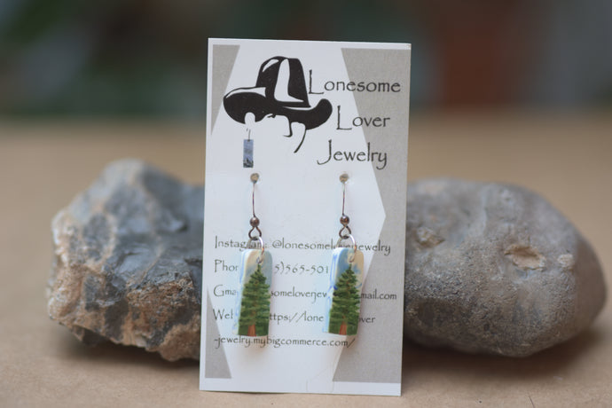 Lonesome Lover Hand Painted Earrings